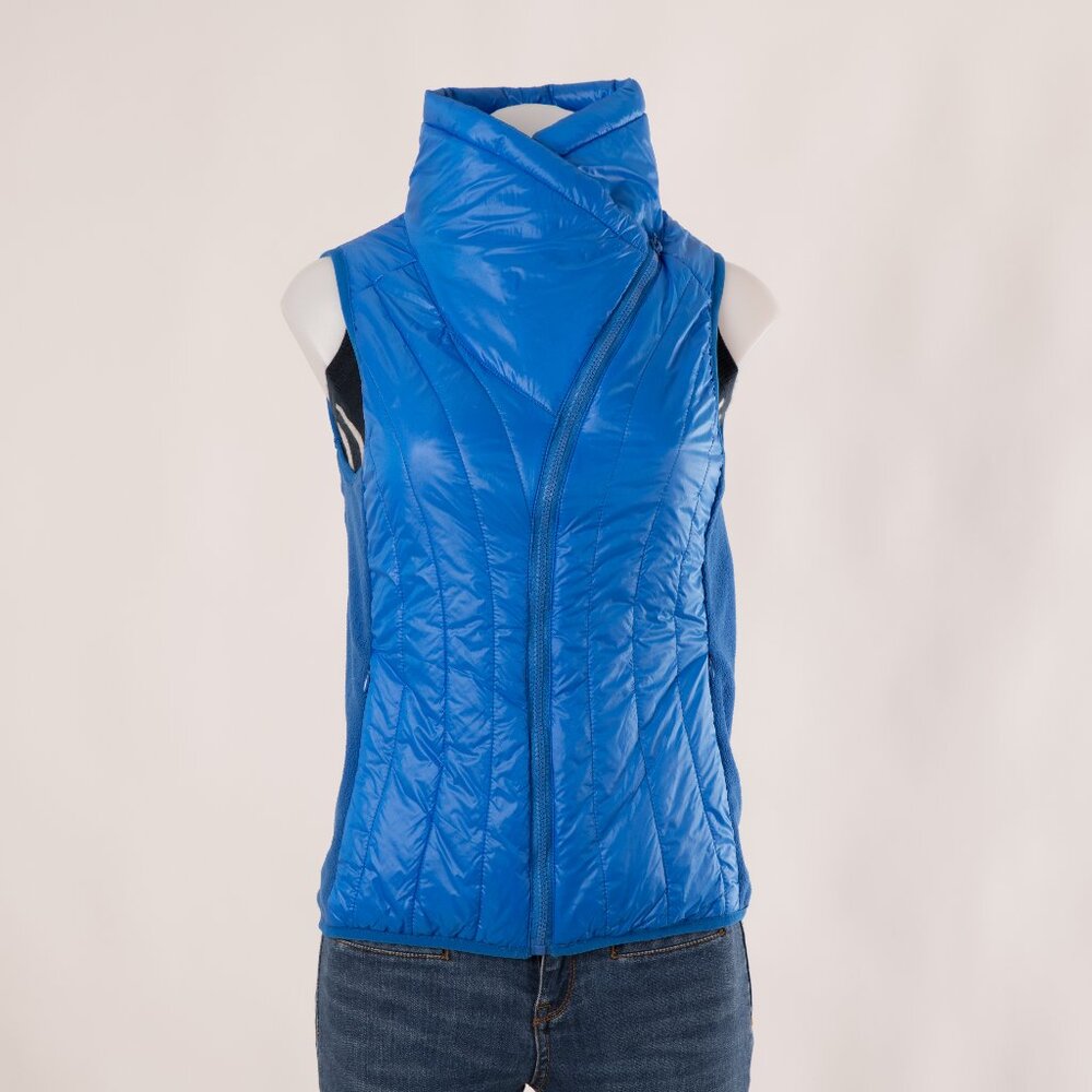 Objet d’Art Athletica Blue Quilted Puffer Vest Size US S - Picture 1 of 9